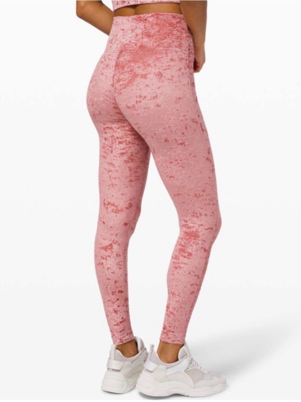 💞Lululemon Wunder Lounge High-Rise Tight 28" *Crushed Velvet Soft Cranberry NWOT